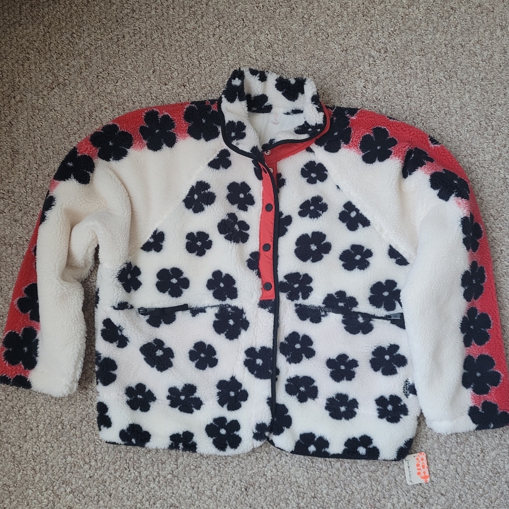 Free People Hit The Slops Fleece Snap Buttons Jacket - Picture 6 of 12